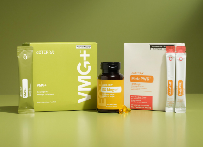 VGM+, EO Mega+, and MetaPWR Recharge, displayed next to each other.