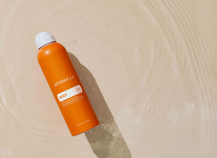 Sunscreen Spray on the beach