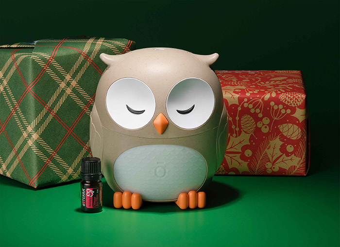 Owl Diffuser with Holiday Love Blend Benefits Mobile