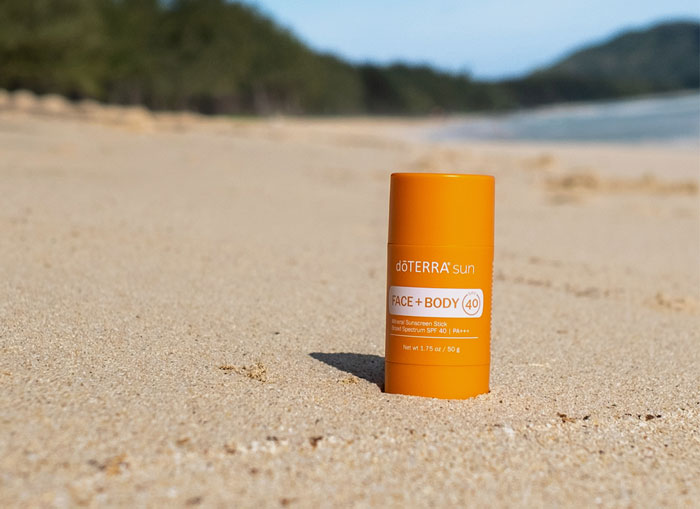 Mineral Sunscreen on the beach