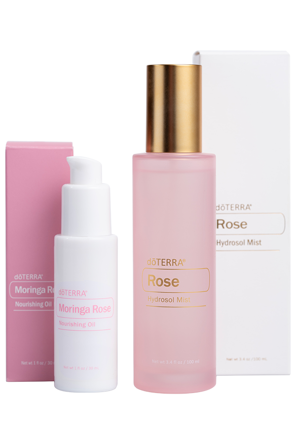 Rose Hydrosol Mist and Moringa Rose Nourishing Oil