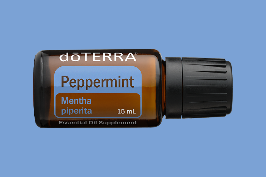Peppermint essential oil bottle